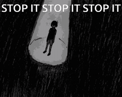 Boy Covering Face Saying Stop It GIF