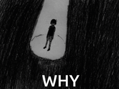 Boy Covering Face Saying Why GIF