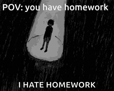 Boy Covering Face Saying You Have Homework I Hate Homework GIF