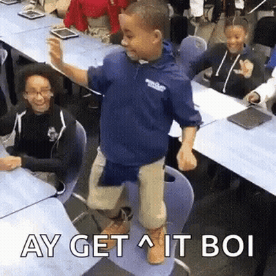 Boy Dancing In Classroom In Front Of Students GIF