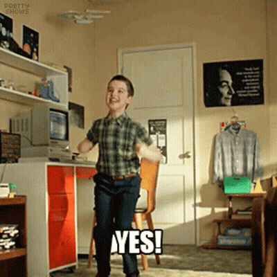 Boy Dancing In Room With Yes GIF