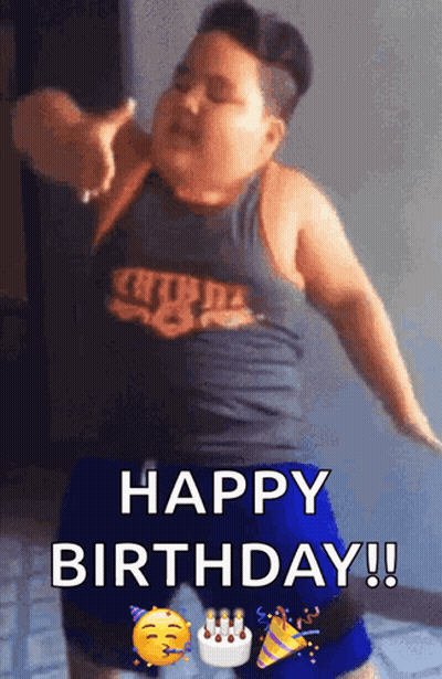 Boy Dancing With Happy Birthday GIF