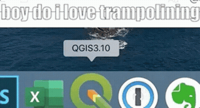 Boy Do I Love Trampolining Blue Background GIF