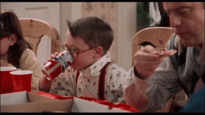 Boy Drinking Pepsi While Man Feeds Him GIF