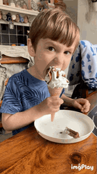  Boy Eating Ice Cream Thumbs Up Kid GIF