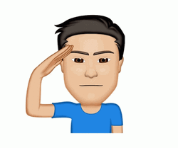 Boy Emoticon Salute GIF