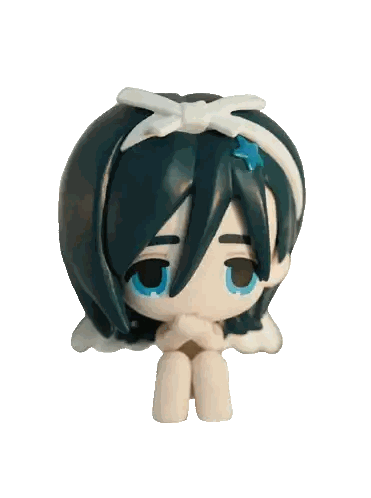 Boy Figurine With Blue Eyes And Star In Hair Sticker