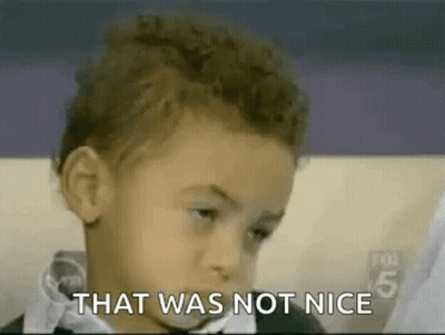 Boy Funny Face Saying That Was Not Nice GIF