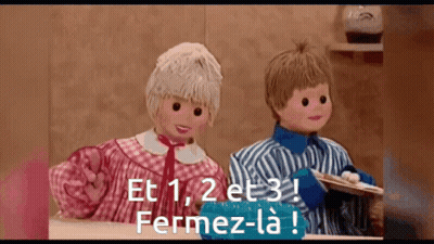 Boy Girl Sitting At Table Et 1,2 Et 3 Fermez-La GIF