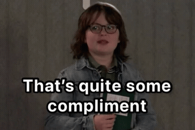 Boy Glasses Tie Says That's Quite Some Compliment GIF