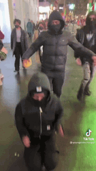 Boy Group In Black Jacket Sturdy Dance GIF