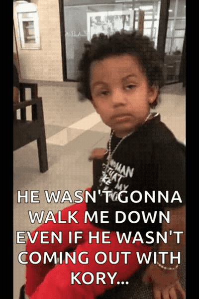 Boy: He Wasn't Gonna Walk Me Down GIF