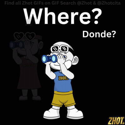 Boy Holding Binoculars Saying Where Donde GIF