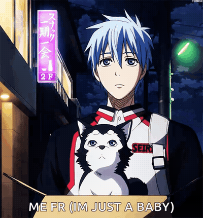Boy Holding Cat Saying Me Fr Im Just A Baby GIF