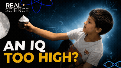 Boy Holding Cupcake In Front Of Real Science GIF