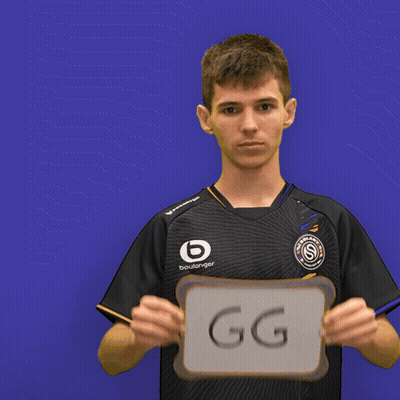 Boy Holding Sign Saying GG GIF