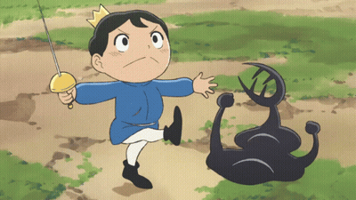 Boy Holding Sword Next To Shadow GIF