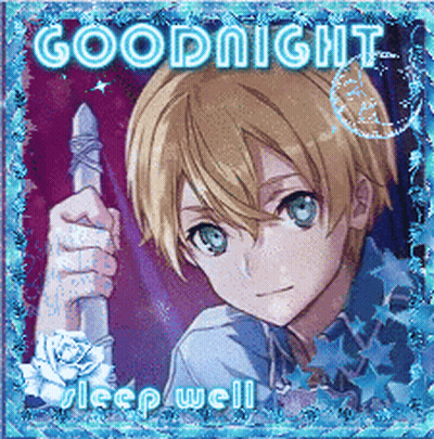 Boy Holding Sword Saying Goodnight Sleep Well GIF