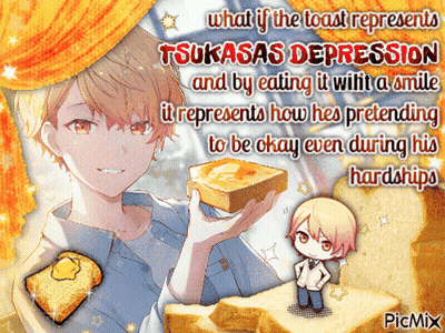 Boy Holding Toast With Butter GIF