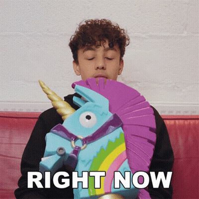 Boy Holding Toy Unicorn Right Now GIF