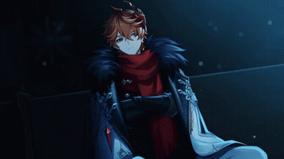 Boy In Black Coat With Scarf GIF