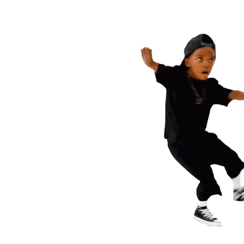 Boy In Black Hat And Shorts Walking Sticker