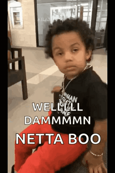 Boy In Black Shirt And Red Pants Making Face GIF