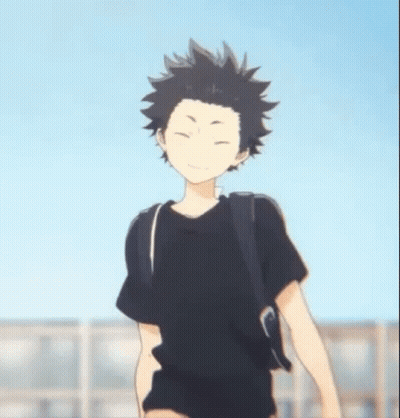 Boy In Black T-Shirt Walking With Backpack GIF
