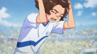 Boy In Blue And White Shirt With Letter A GIF