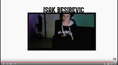 Boy In Blue And White Shirt With Letter A GIF