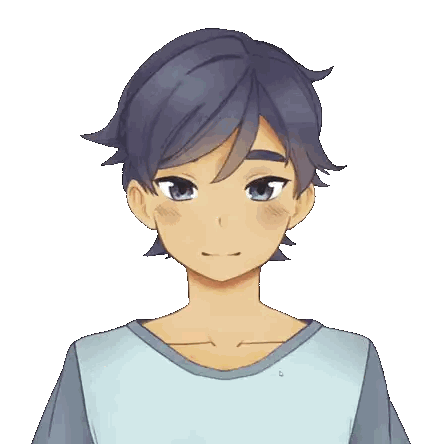 Boy In Blue Shirt Sticker