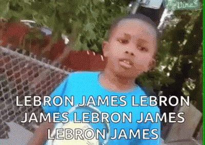 Boy In Blue Shirt Saying LeBron James GIF