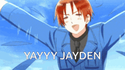Boy In Blue Suit Saying Yay Jayden GIF