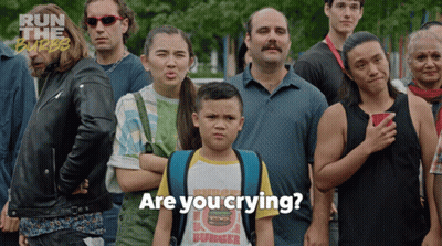 Boy In Burger King Shirt Crying In Crowd GIF