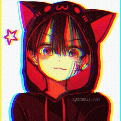 Boy In Cat Ear Hoodie With Star GIF