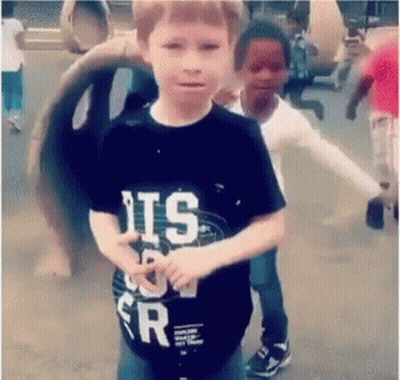 Boy In Cool T-Shirt Standing Next To Friend GIF