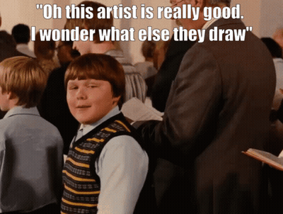 Boy In Crowd Oh This Artist Is Really Good GIF
