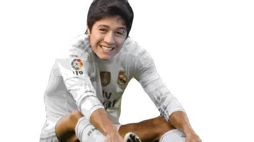 Boy In Fly Emirates Soccer Jersey Sitting Sticker