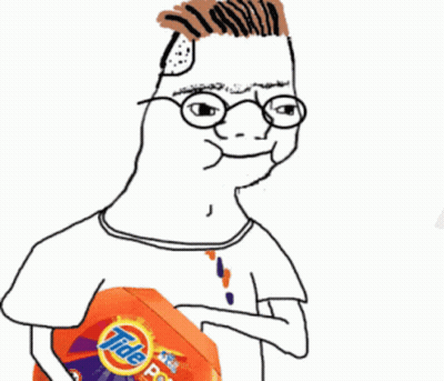 Boy In Glasses And Tie Holding Two Hot Dogs GIF