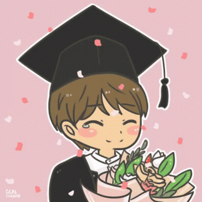 Boy In Graduation Cap And Gown GIF