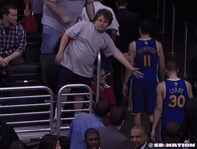 Boy In Gray Shirt Reaching Out To Man In Suit GIF