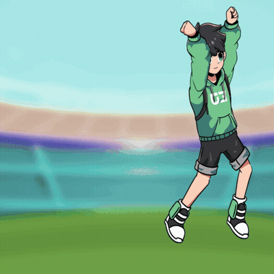 Boy In Green Hoodie With Number 3 GIF