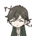 Boy In Green Jacket And Scarf Sticker
