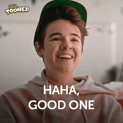 Boy In Hat And Hoodie Saying Haha Good One GIF
