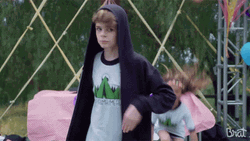 Boy In Hoodie Breakdancing GIF