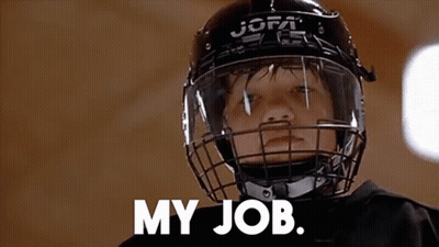 Boy In Jofa Hockey Helmet Says My Job GIF