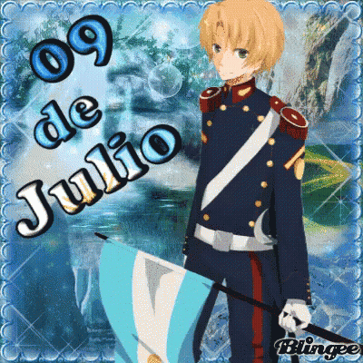Boy In Military Uniform Holding Flag GIF