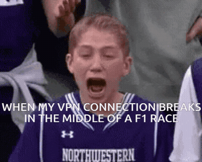 Boy In Northwestern Jersey Screaming GIF