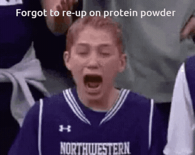 Boy in Northwestern Jersey Yawning