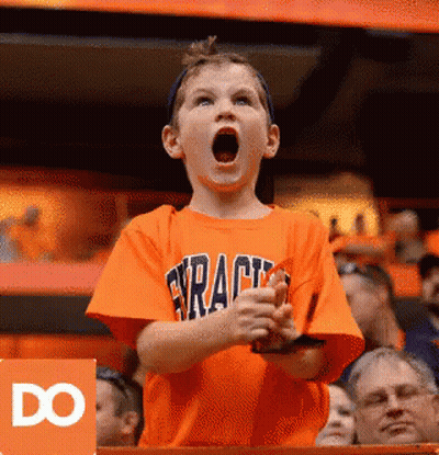 Boy In Orange Syracuse Shirt GIF